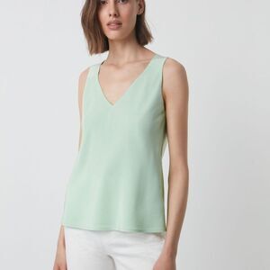 🇨🇦Judith & Charles Tampa silk tank 8 in pistachio nwot
